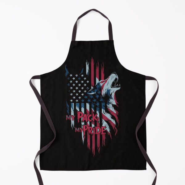Item preview, Patriotic Wolf T-Shirt - My Pack, My Pride American Flag Design designed and sold by HOMEDESIGNPRINT.