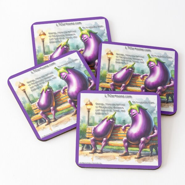 Item preview, Eggplants Who Know Their Boundaries designed and sold by Rick London Gifts.