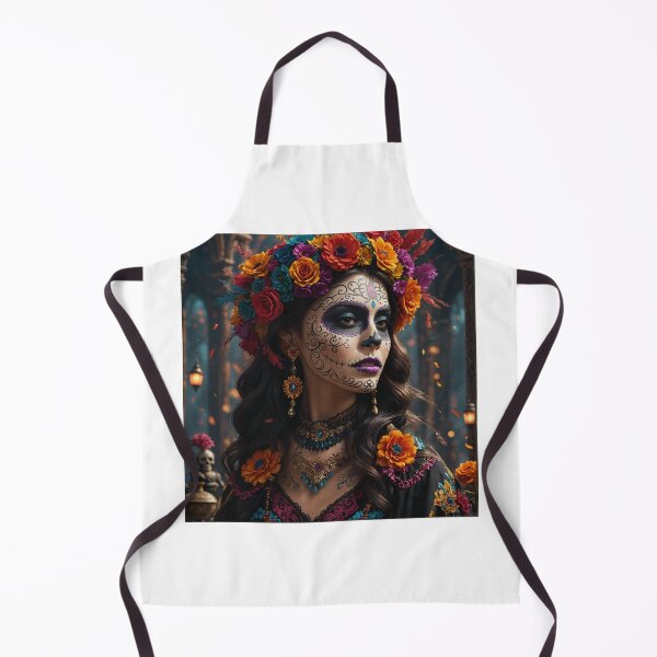 Item preview, Beautiful Woman in Dia De Los Muertos Makeup designed and sold by PolincTees.