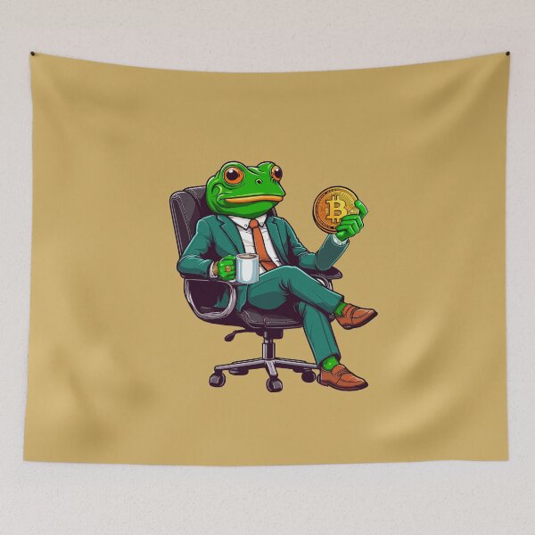 Item preview, Business Frosch thinks about his next investment designed and sold by CryptoFunMerch.