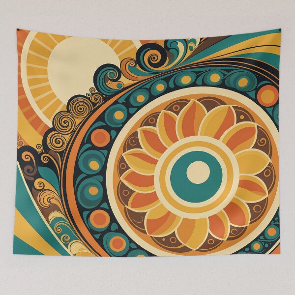 Item preview, Groovy Retro Vintage 70s Vibe flower Power designed and sold by Prints and Lifestyle.