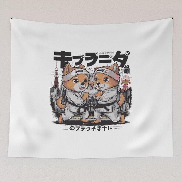 Item preview, pet anime  playing judo tokyo japan designed and sold by Loviness.