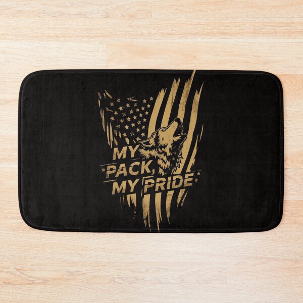 Item preview, My Pack, My Pride - Patriotic Wolf T-Shirt Design designed and sold by HOMEDESIGNPRINT.