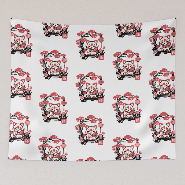 Item preview, Kokeshi kitsune designed and sold by NemiMakeit.