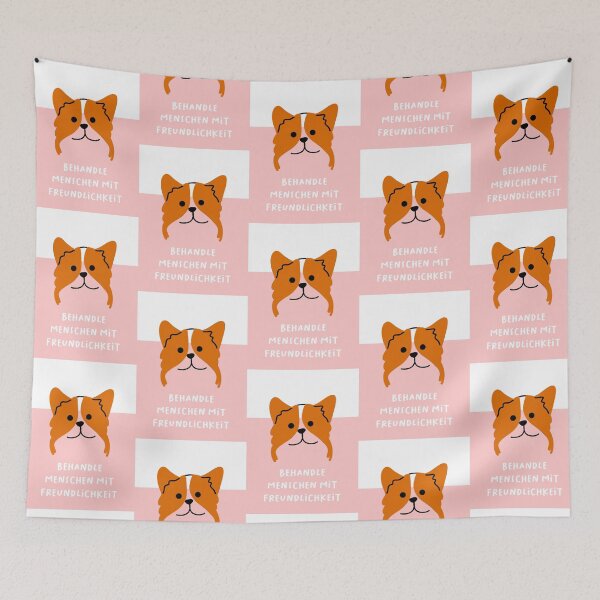 Item preview, BEHANDELN SIE MENSCHEN MIT FREUNDLICHKEIT | Illustration of Cute Dog Breed designed and sold by RM-Journey.
