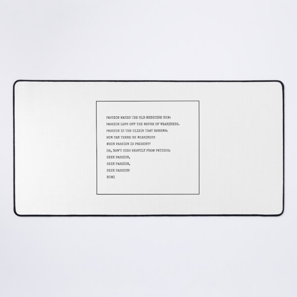 Item preview, Rumi Poem - passion designed and sold by Inspirationmotivation.