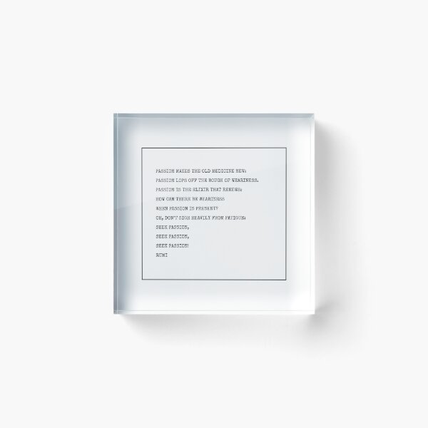 Item preview, Poema Rumi - pasión designed and sold by Inspirationmotivation.