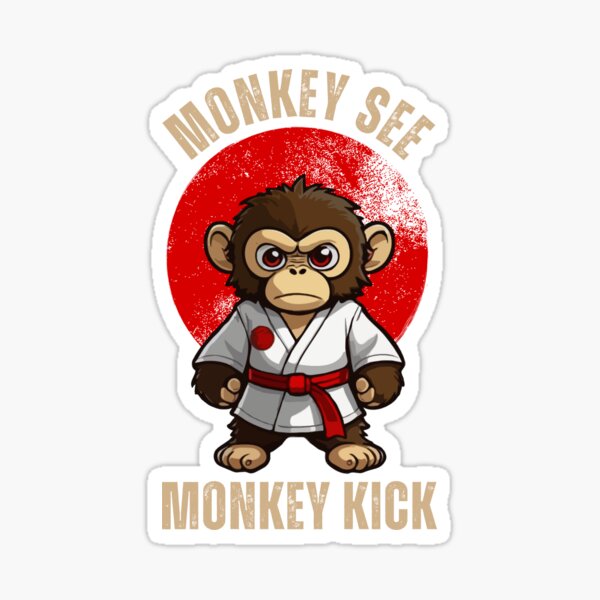 Item preview, Lustiger Karate-Affe, Affe sieht Affentritt designed and sold by BaliChili.