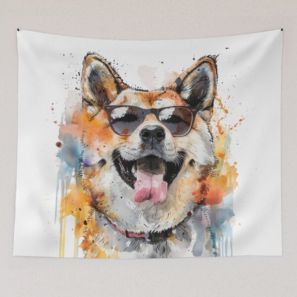 Item preview, Akita with Sunglasses designed and sold by SociallyRemoved.