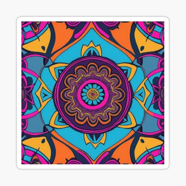 Item preview, Rainbow Colored Mandala, floral pattern designed and sold by Gaspirtz.