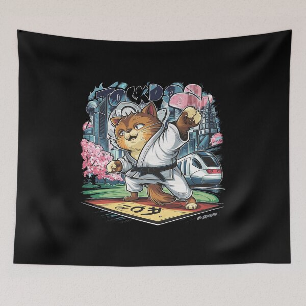 Item preview, pet anime  playing judo tokyo japan designed and sold by Loviness.