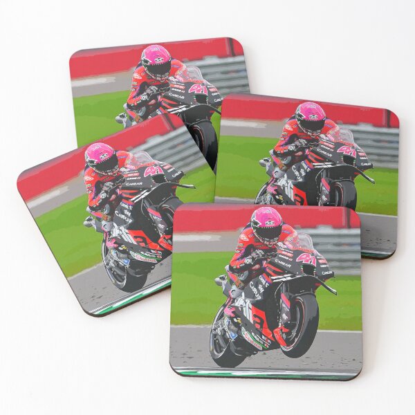 Item preview, Aleix Espargaró making a wheelie on his 2024 motoGP motorcycle watercolor designed and sold by Rodissimus1984.