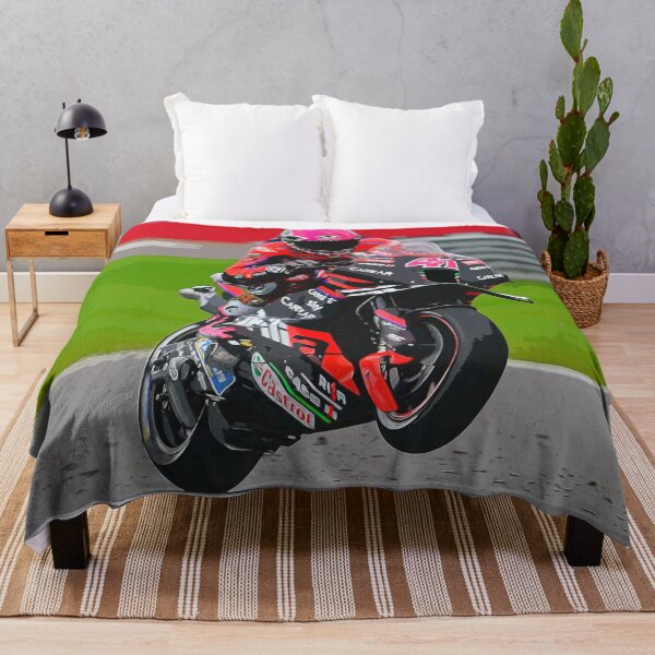 Item preview, Aleix Espargaró making a wheelie on his 2024 motoGP motorcycle watercolor designed and sold by Rodissimus1984.
