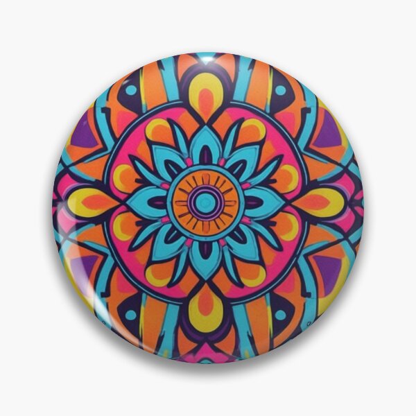 Artikelvorschau, Regenbogenfarbenes Mandala, helles Blumenmuster entworfen und verkauft von Gaspirtz.