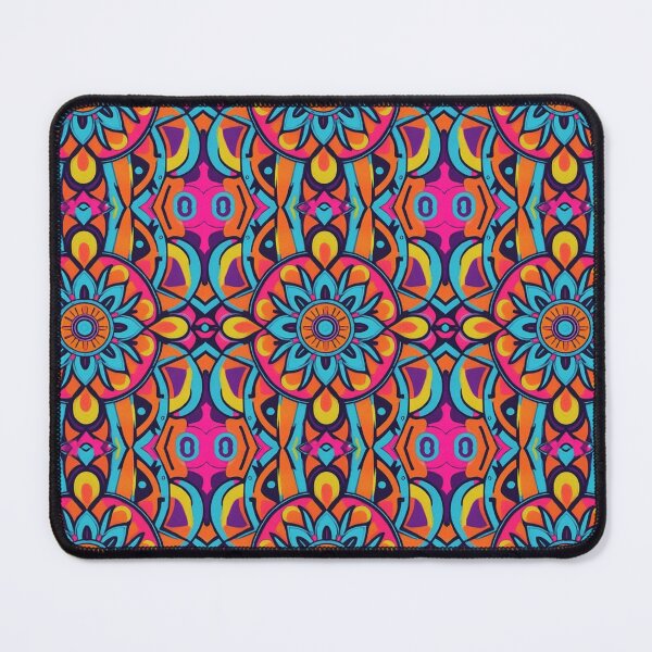 Item preview, Rainbow Colored Mandala, bright floral pattern designed and sold by Gaspirtz.