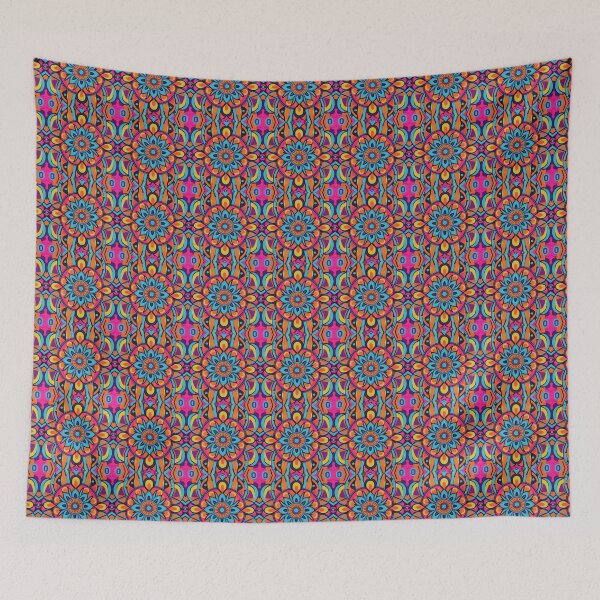 Item preview, Rainbow Colored Mandala, bright floral pattern designed and sold by Gaspirtz.