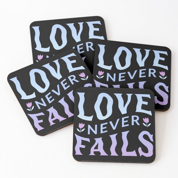 Item preview, love never fails designed and sold by itswallcraft.