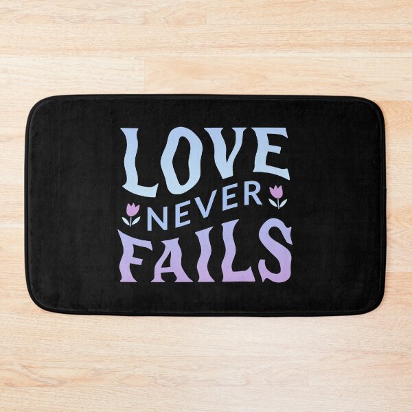 Item preview, love never fails designed and sold by itswallcraft.