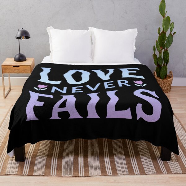 Item preview, love never fails designed and sold by itswallcraft.