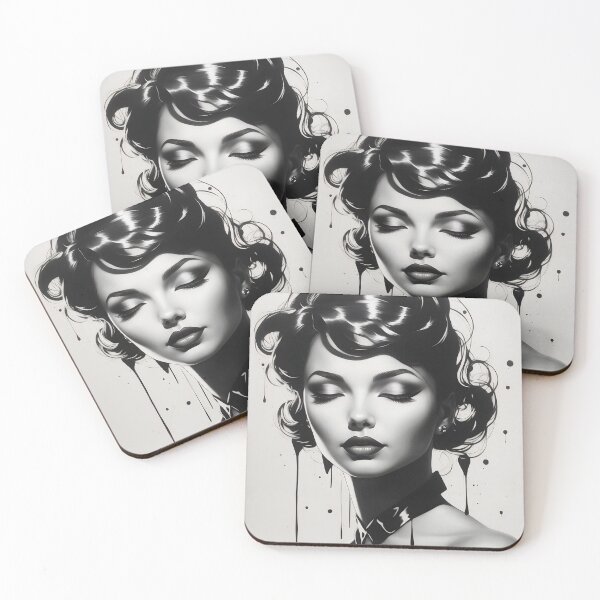 Item preview, Elegance in Monochrome Dreamlike Beauty designed and sold by ArtComixHaven.