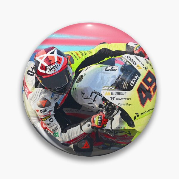 Item preview, Fabio Di Giannantonio making a kneedown on his 2024 motoGP motorcycle abstract designed and sold by Rodissimus1984.