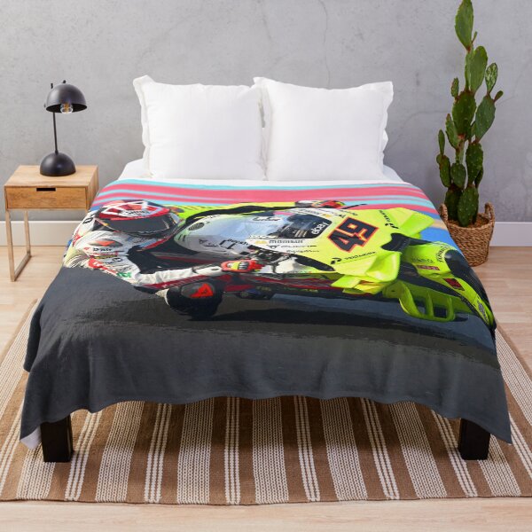 Item preview, Fabio Di Giannantonio making a kneedown on his 2024 motoGP motorcycle abstract designed and sold by Rodissimus1984.