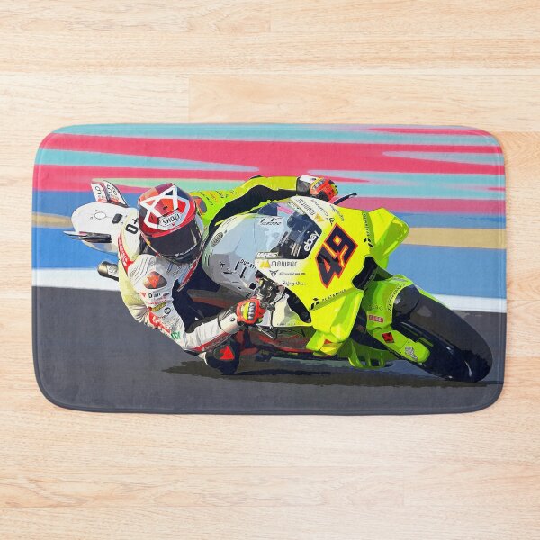 Item preview, Fabio Di Giannantonio making a kneedown on his 2024 motoGP motorcycle watercolor designed and sold by Rodissimus1984.