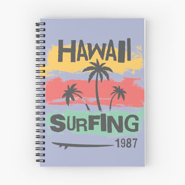 Aperçu de l'œuvre Hawaï Surf Palm Vacances Côté Plage Exotique créée et vendue par E&M.