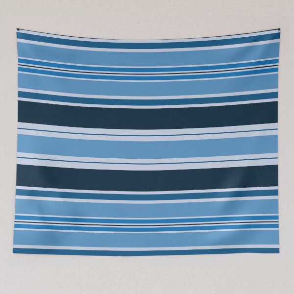 Item preview, Horizontal Blue Stripes Pattern designed and sold by iCraftCafe.