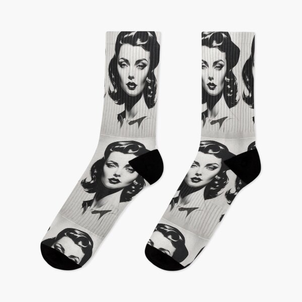 Item preview, Retro Glamour Monochromatic Vision of Classic Chic designed and sold by ArtComixHaven.