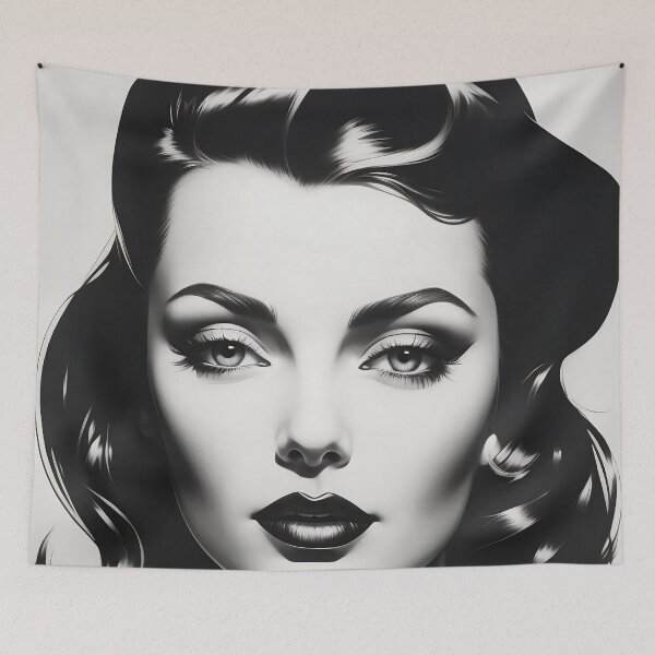 Item preview, Retro Glamour Monochromatic Vision of Classic Chic designed and sold by ArtComixHaven.