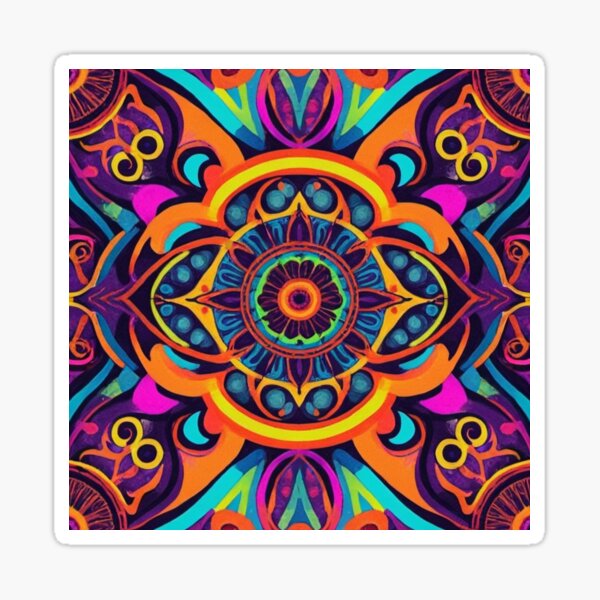 Item preview, Bright psychedelic floral pattern designed and sold by Gaspirtz.