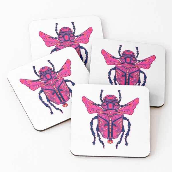 Item preview, Geo Beetle | hot pink designed and sold by rose-michele.