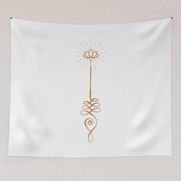 Item preview, Unalome with Plain Background - Snow + Rust designed and sold by Irene Estelle.