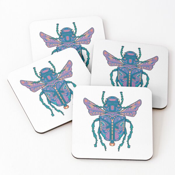 Item preview, Geo Beetle | pink and blue designed and sold by rose-michele.