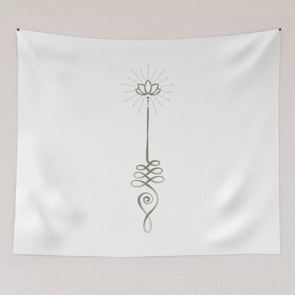 Item preview, Unalome with Plain Background - Snow + Sage designed and sold by Irene Estelle.