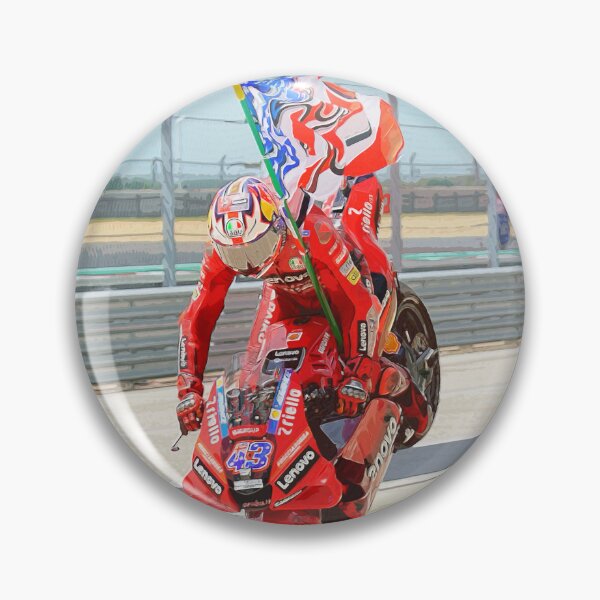 Item preview, Jack Miller making a stoppie on his 2022 motoGP motorcycle watercolor designed and sold by Rodissimus1984.
