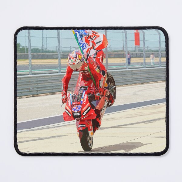 Item preview, Jack Miller making a stoppie on his 2022 motoGP motorcycle watercolor designed and sold by Rodissimus1984.