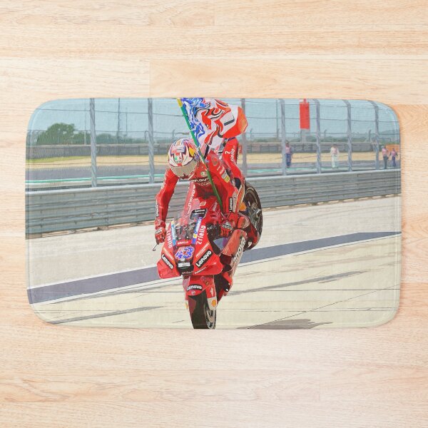 Item preview, Jack Miller making a stoppie on his 2022 motoGP motorcycle watercolor designed and sold by Rodissimus1984.