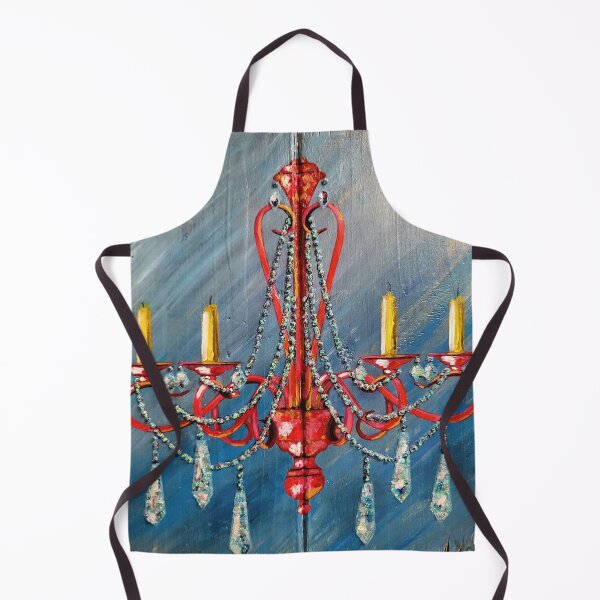 Item preview, Red chandelier original painting with bling  designed and sold by norascorner.