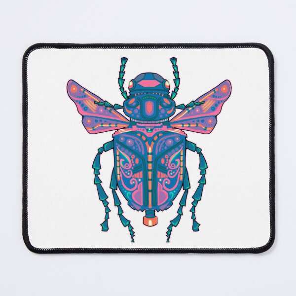 Item preview, Geo Beetle | bright pink and blue designed and sold by rose-michele.