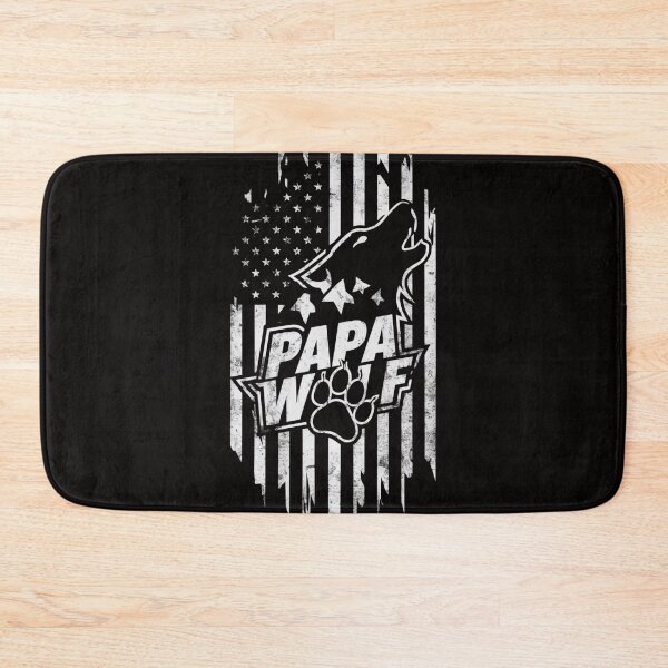 Item preview, Papa Wolf T-Shirt - Patriotic American Flag & Wolf Design designed and sold by HOMEDESIGNPRINT.