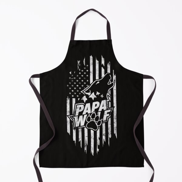 Item preview, Papa Wolf T-Shirt - Patriotic American Flag & Wolf Design designed and sold by HOMEDESIGNPRINT.