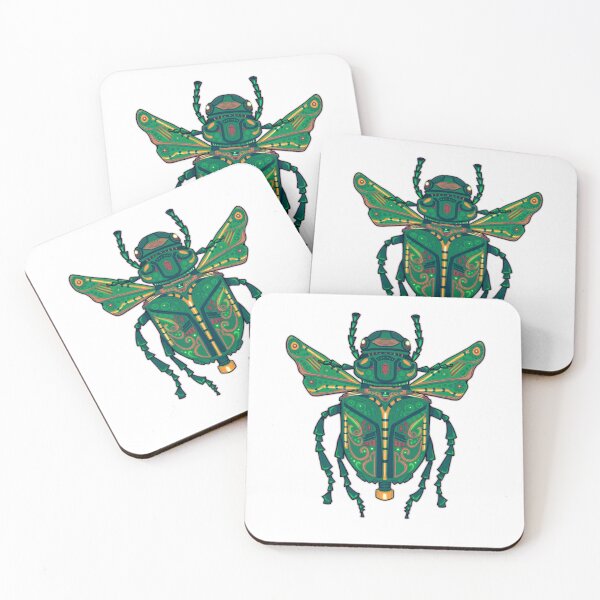 Item preview, Geo Beetle | bright green designed and sold by rose-michele.
