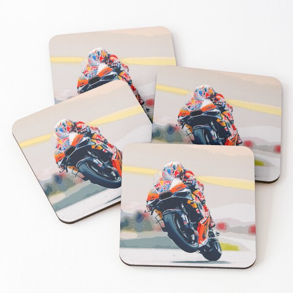 Item preview, Jack Miller making a wheelie on his 2024 motoGP motorcycle watercolor designed and sold by Rodissimus1984.
