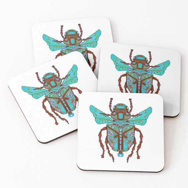 Item preview, Geo Beetle | turquoise and brown designed and sold by rose-michele.