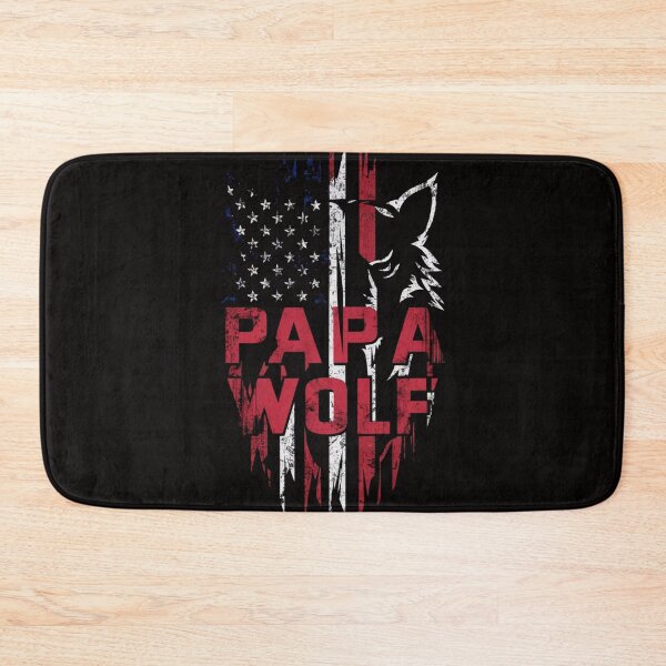 Item preview, Papa Wolf Patriotic T-Shirt - American Flag & Wolf Design Tee designed and sold by HOMEDESIGNPRINT.