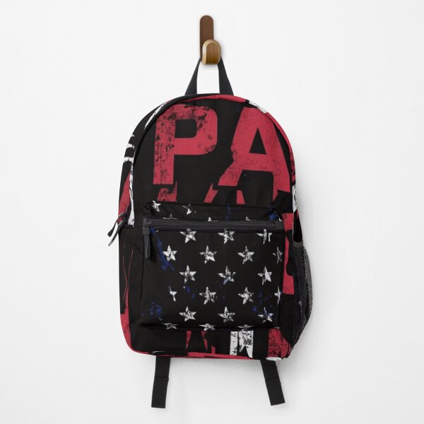 Item preview, Papa Wolf Patriotic T-Shirt - American Flag & Wolf Design Tee designed and sold by HOMEDESIGNPRINT.