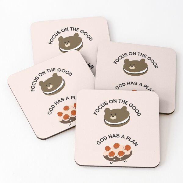 Item preview, Focus on the good | God has a plan | Bear & Donut Illustration | Summer Activities | Picnic designed and sold by RM-Journey.