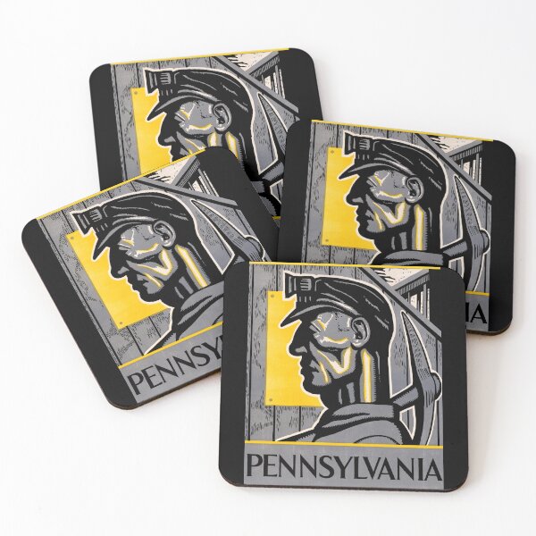 Item preview, Pennsylvania Miner 1936 Isadore Posoff designed and sold by RocketshipRetro.